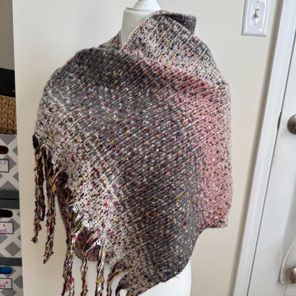 Ruggine Multicolor Woven Shawl with Fringe